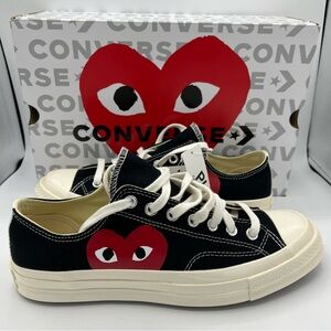 NWB Converse Chuck Taylor All-Star 70s Ox Comme des Garcons PLAY Black Sneakers